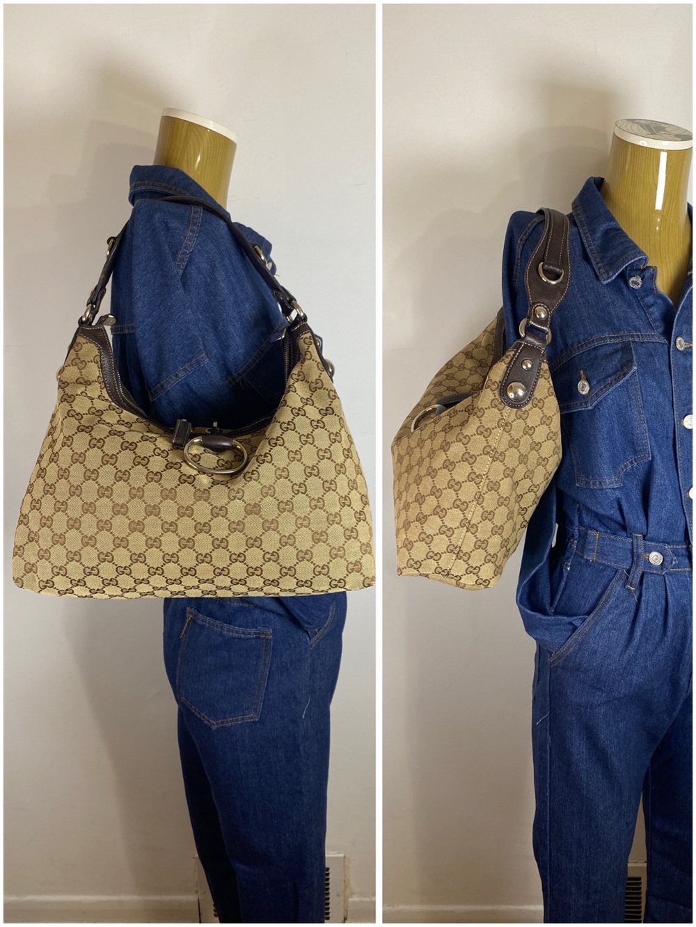 ✨️GUCCI GG Canvas Icon Bit Hobo Bag